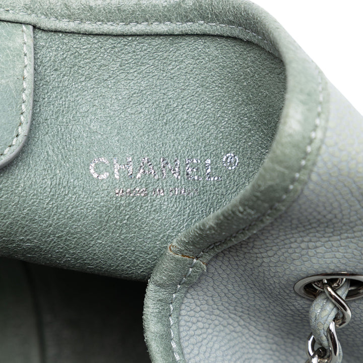 Chanel Grained Nubuck Camellia Patch Shopping Cabas