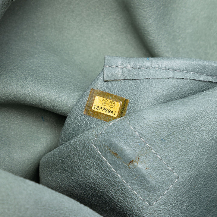 Chanel Grained Nubuck Camellia Patch Shopping Cabas