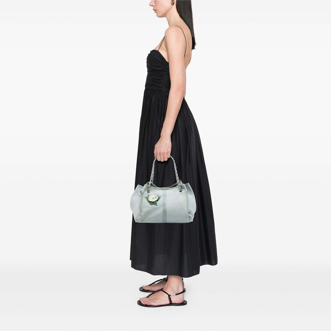 Chanel Grained Nubuck Camellia Patch Shopping Cabas