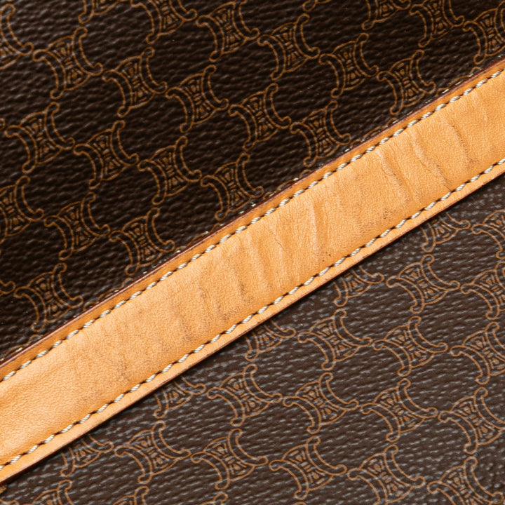 Macadam Coated Canvas Boston Bag Brown - Gaby Paris