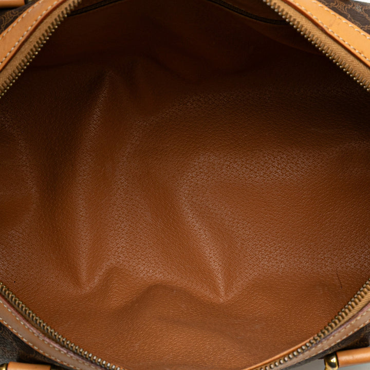 Macadam Coated Canvas Boston Bag Brown - Gaby Paris