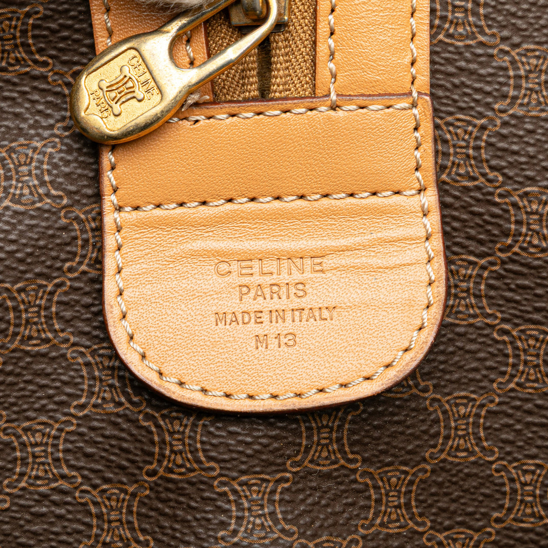 Macadam Coated Canvas Boston Bag Brown - Gaby Paris