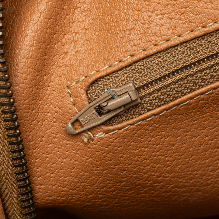 Macadam Coated Canvas Boston Bag Brown - Gaby Paris
