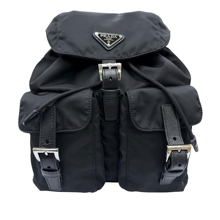 à finitions Re Sac à dos Saffiano Noir
