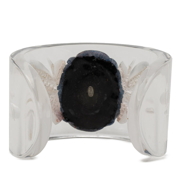 Chanel Lucite Camellia Cuff Bracelet Plastique