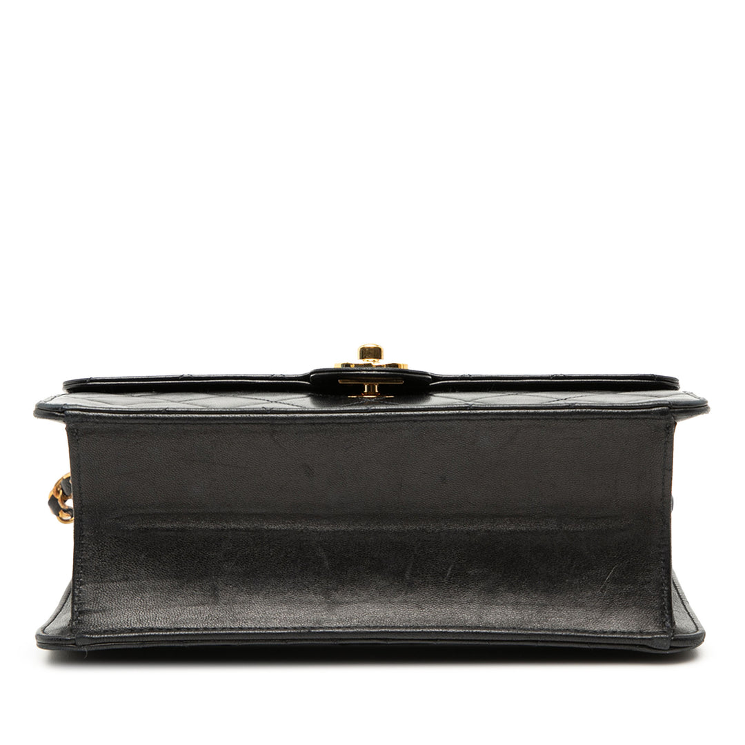 Chanel Small CC Matelassé Cuir d’agneau Simple rabat