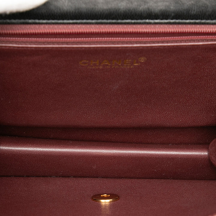 Chanel Small CC Matelassé Cuir d’agneau Simple rabat