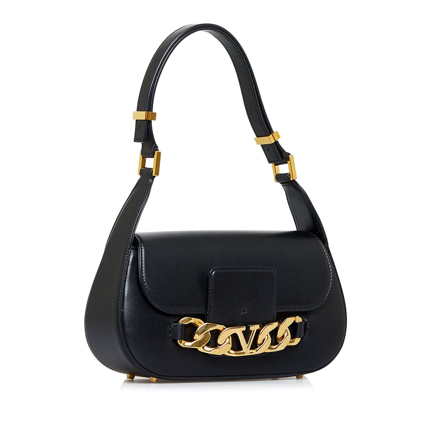 Vlogo Chain Shoulder Bag Black - Gaby Paris