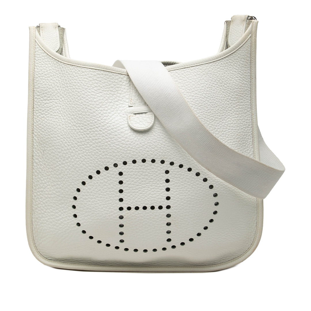 Hermès Sac bandoulière Evelyne I Clémence GM Blanc – vue principale – GABY PARIS