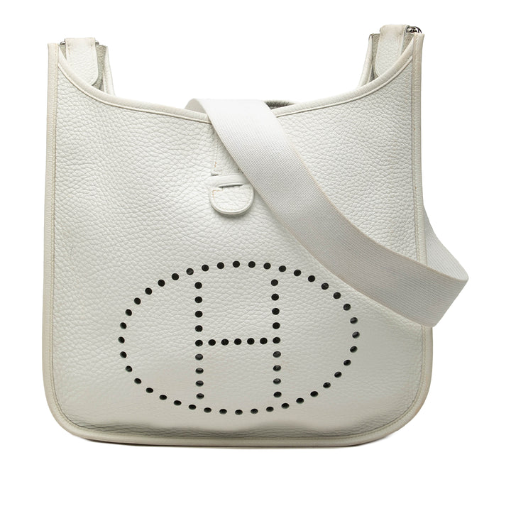 Hermès Sac bandoulière Evelyne I Clémence GM Blanc – vue principale – GABY PARIS