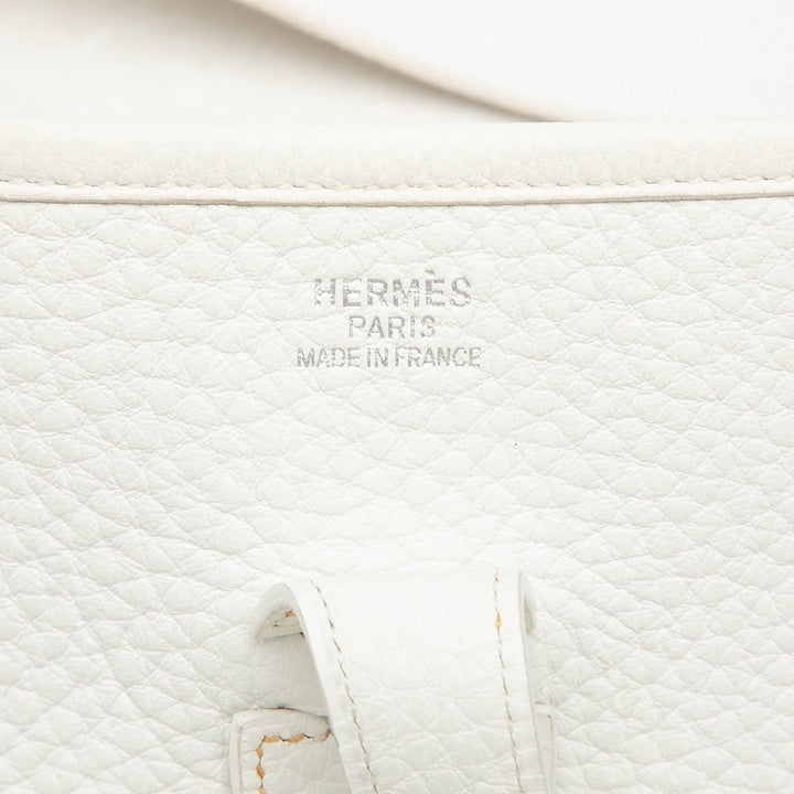 Hermès Sac bandoulière Evelyne I Clémence GM Blanc – vue 5 – GABY PARIS