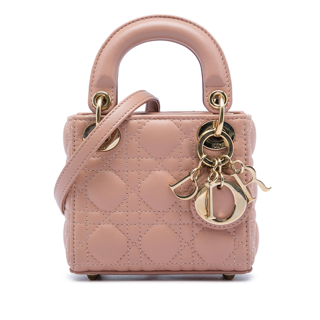 Dior Micro Cuir d’agneau Cannage Lady Dior