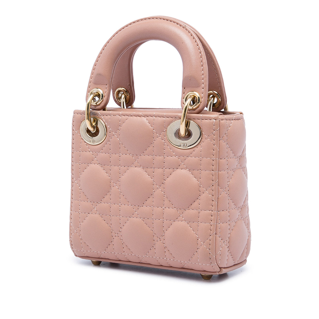 Dior Micro Cuir d’agneau Cannage Lady Dior