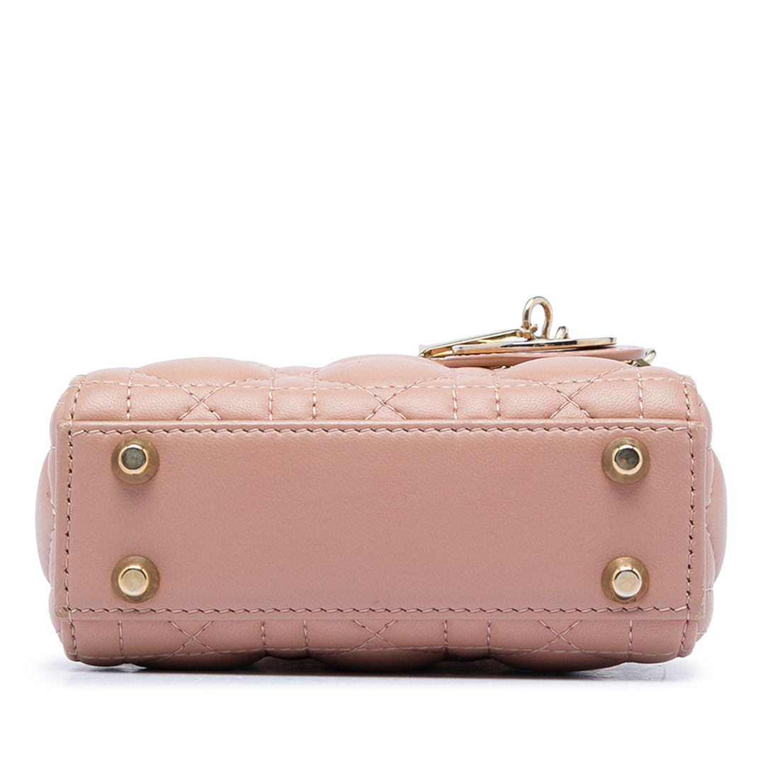 Dior Micro Cuir d’agneau Cannage Lady Dior