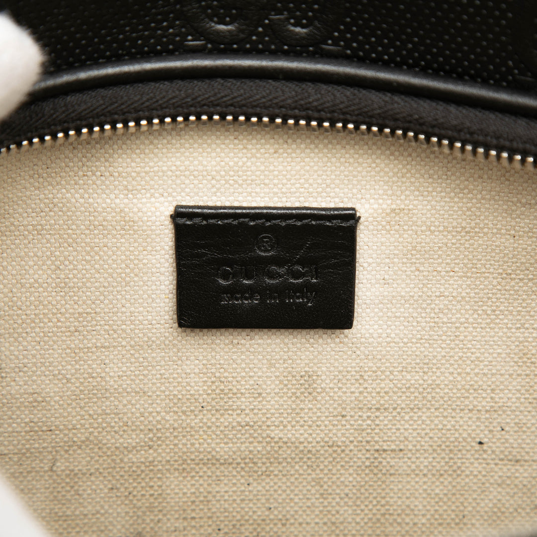 Gucci GG embossé perforé Cuir Pocket Sac ceinture