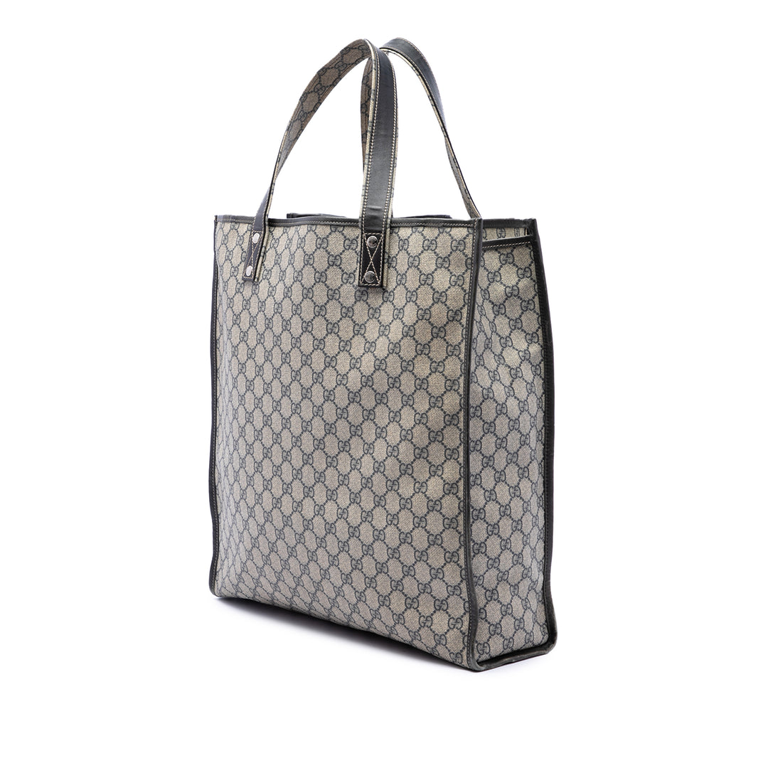 Gucci Cabas Web GG Supreme Beige – vue 2 – GABY PARIS