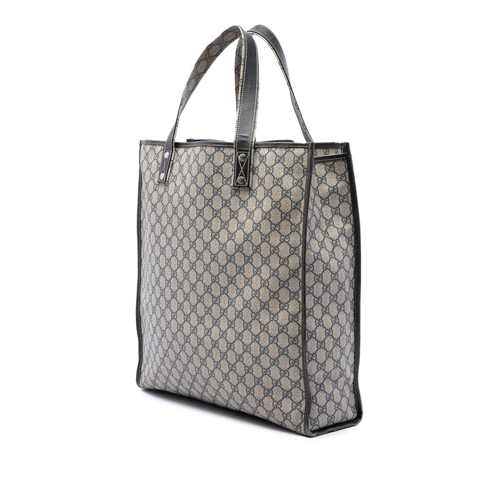 Gucci Cabas Web GG Supreme Beige – vue 2 – GABY PARIS