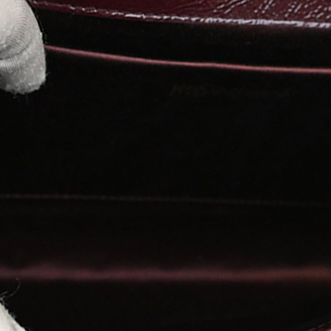 Saint Laurent Large Textured Cuir verni Monogram Belle De Jour Pochette