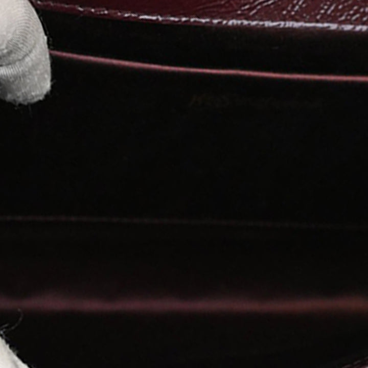 Saint Laurent Large Textured Cuir verni Monogram Belle De Jour Pochette