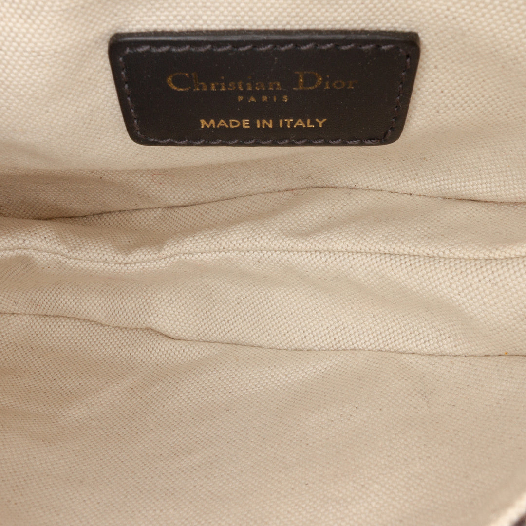 Mini Oblique Canvas Saddle Bag Blue - Gaby Paris