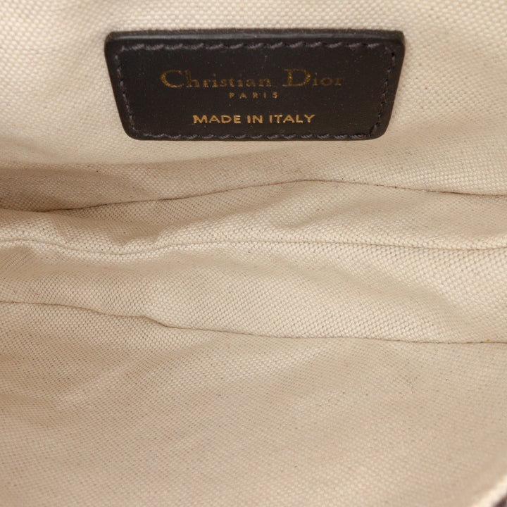 Mini Oblique Canvas Saddle Bag Blue - Gaby Paris