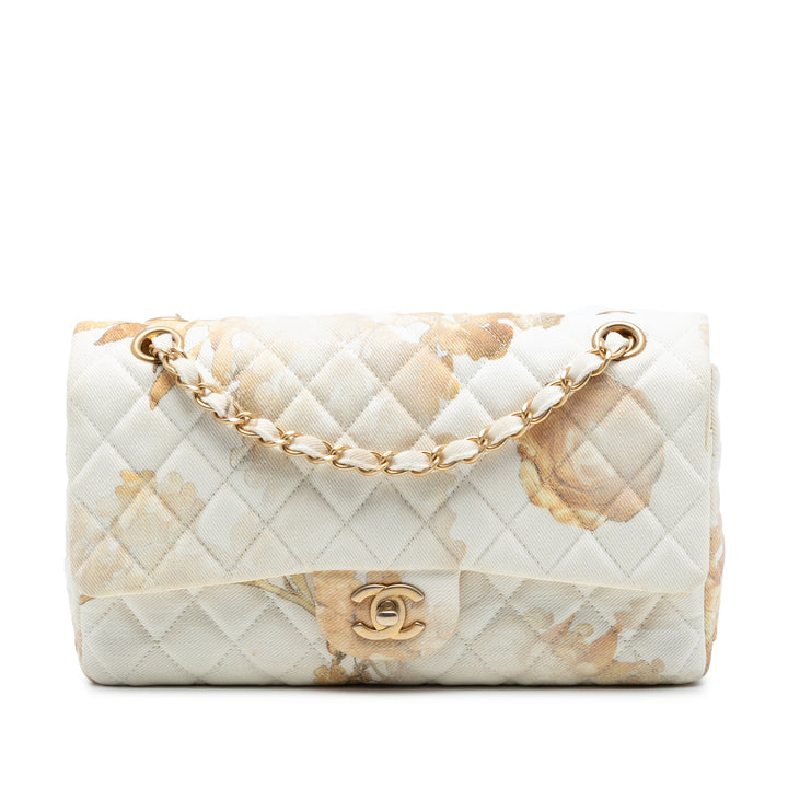 Chanel Medium Classic Printed Jean Double rabat