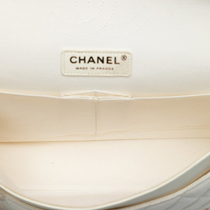 Chanel Medium Classic Printed Jean Double rabat