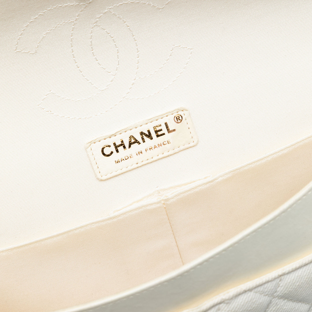 Chanel Medium Classic Printed Jean Double rabat