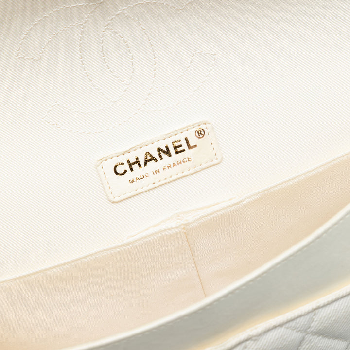 Chanel Medium Classic Printed Jean Double rabat