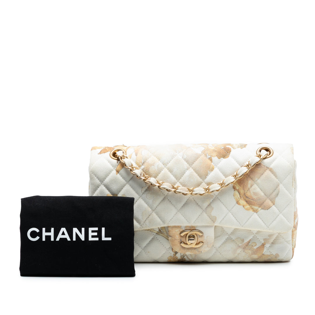 Chanel Medium Classic Printed Jean Double rabat