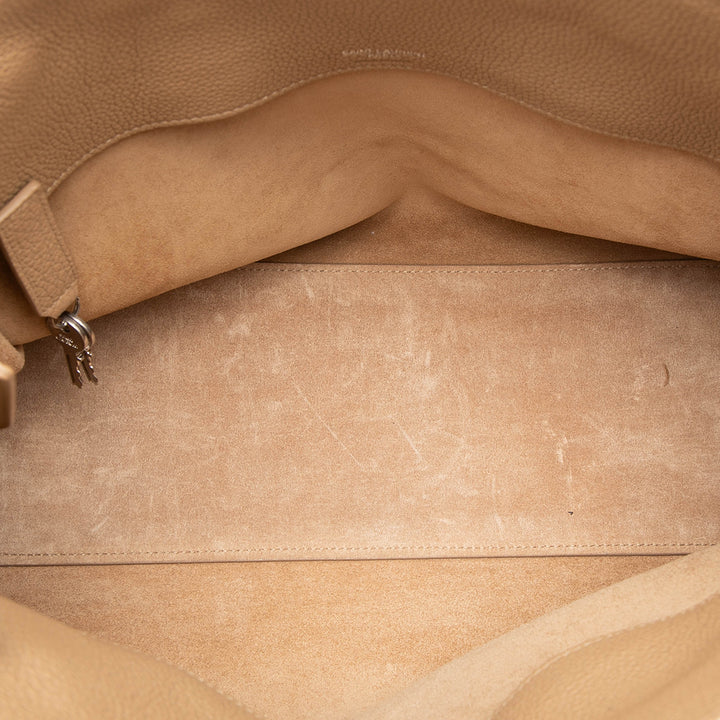 Saint Laurent Small Cuir de veau grainé Supple Sac De Jour Sac