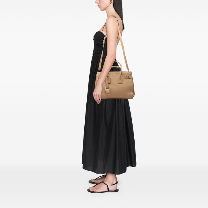 Saint Laurent Small Cuir de veau grainé Supple Sac De Jour Sac