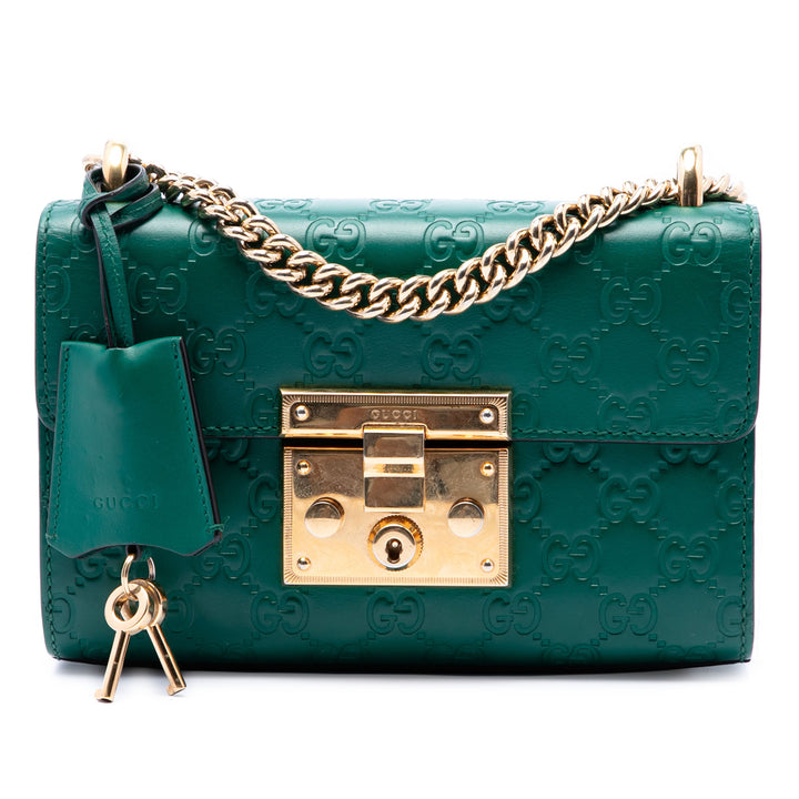 Gucci Guccissima Padlock Sac Petit Cuir