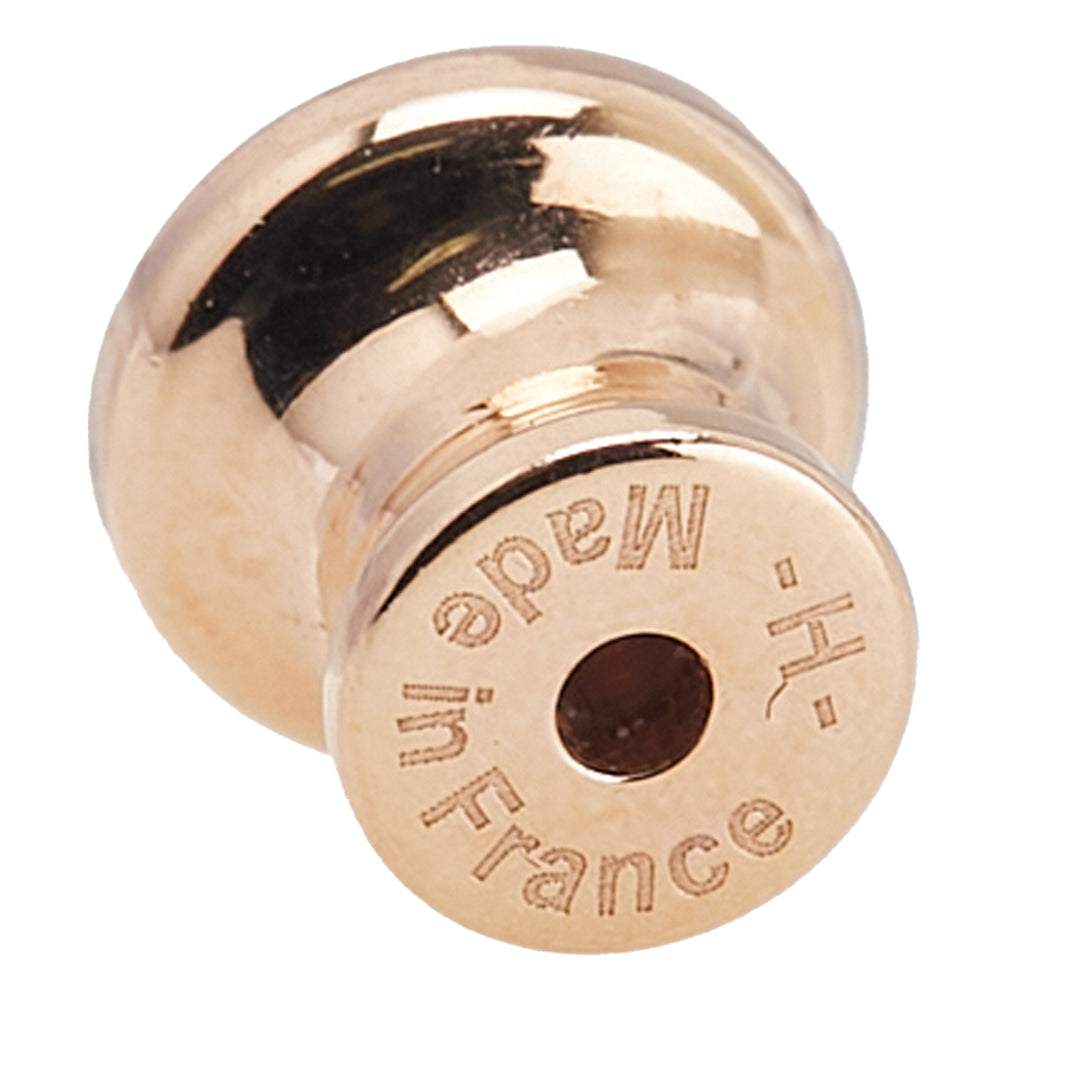 Hermès Rose Doré Plated Enamel Eileen Push Back Boucle d’oreilles Rose