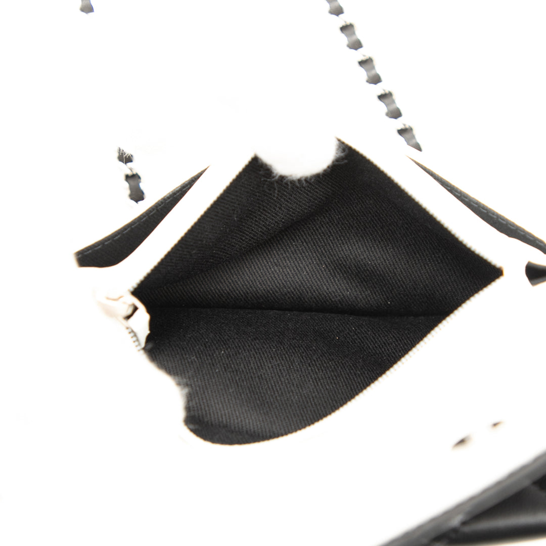 Chanel CC Bicolor Matelassé Cuir d’agneau Double Sided Wallet on Chain