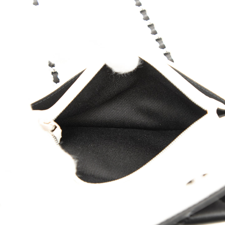 Chanel CC Bicolor Matelassé Cuir d’agneau Double Sided Wallet on Chain