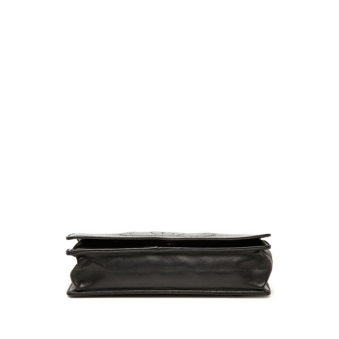 CC Wallet on Chain Cuir caviar Noir