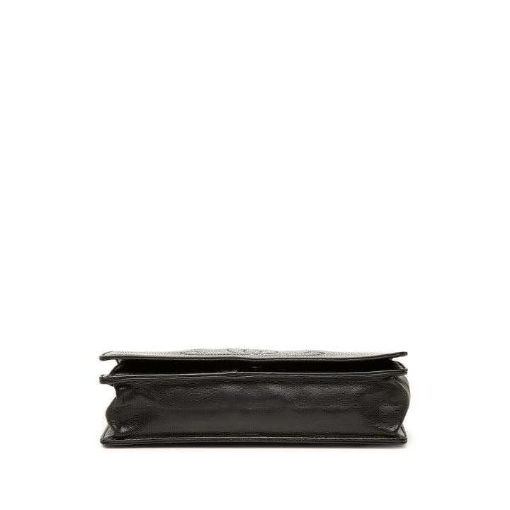 CC Wallet on Chain Cuir caviar Noir