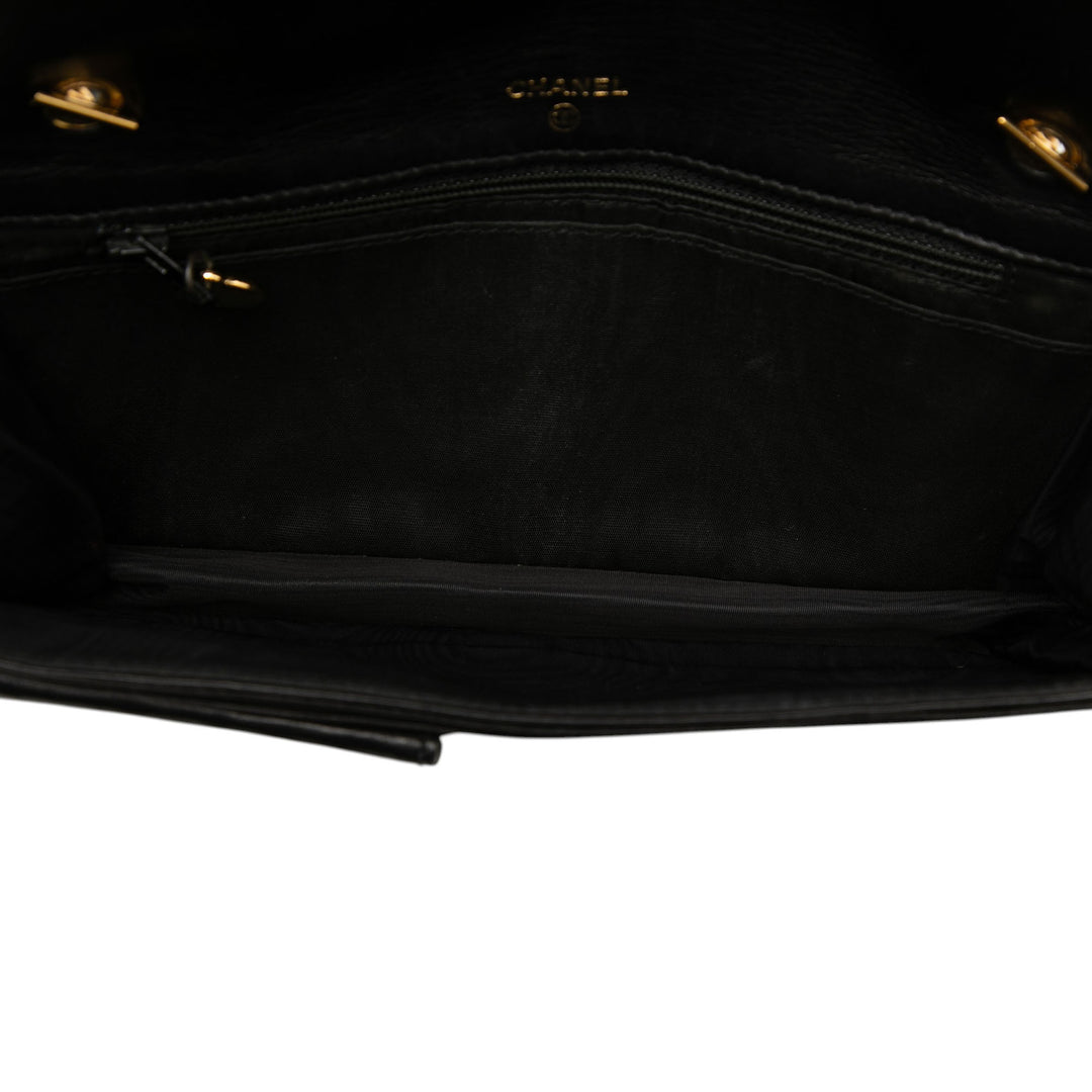 CC Wallet on Chain Cuir caviar Noir