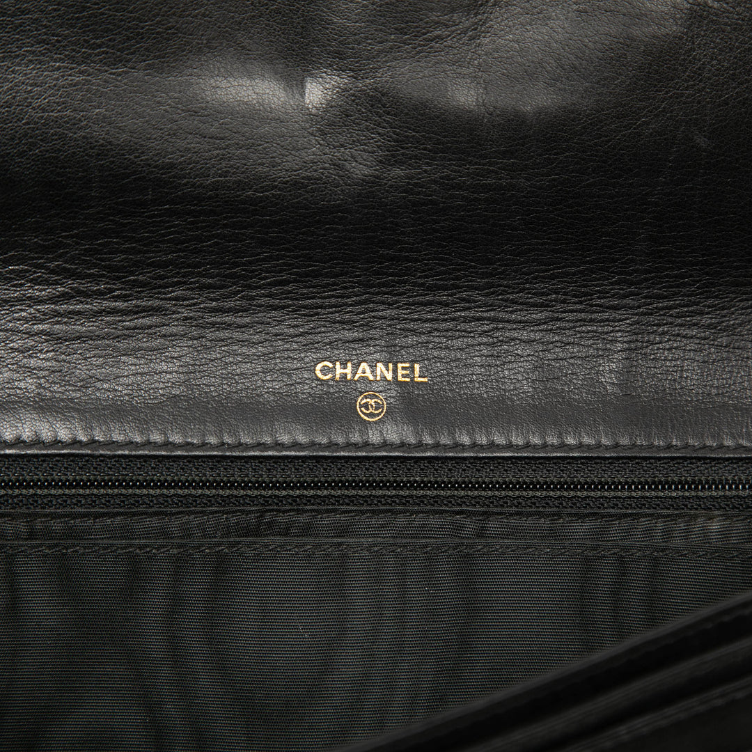 CC Wallet on Chain Cuir caviar Noir