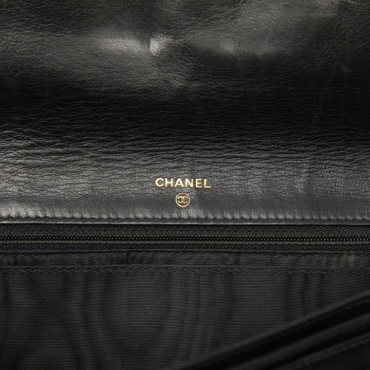 CC Wallet on Chain Cuir caviar Noir