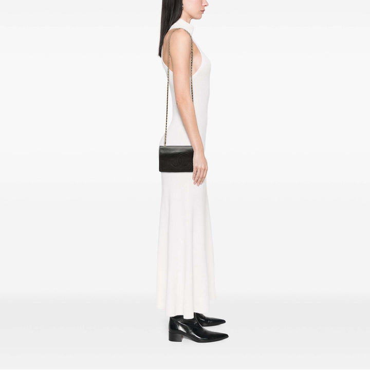CC Wallet on Chain Cuir caviar Noir