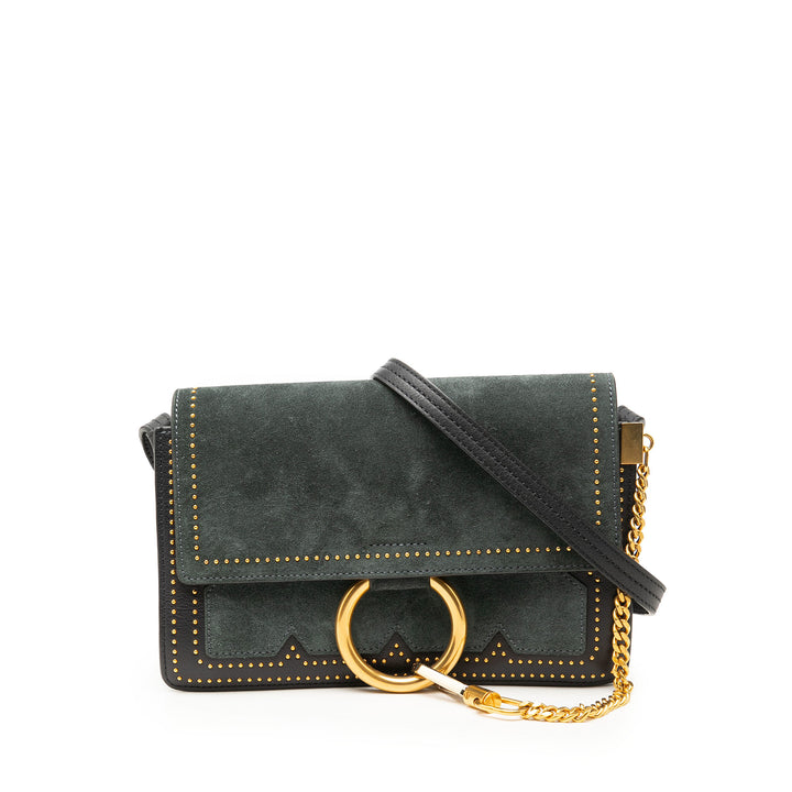Chloé Small clouté Daim et Cuir de veau Faye Sac porté croisé