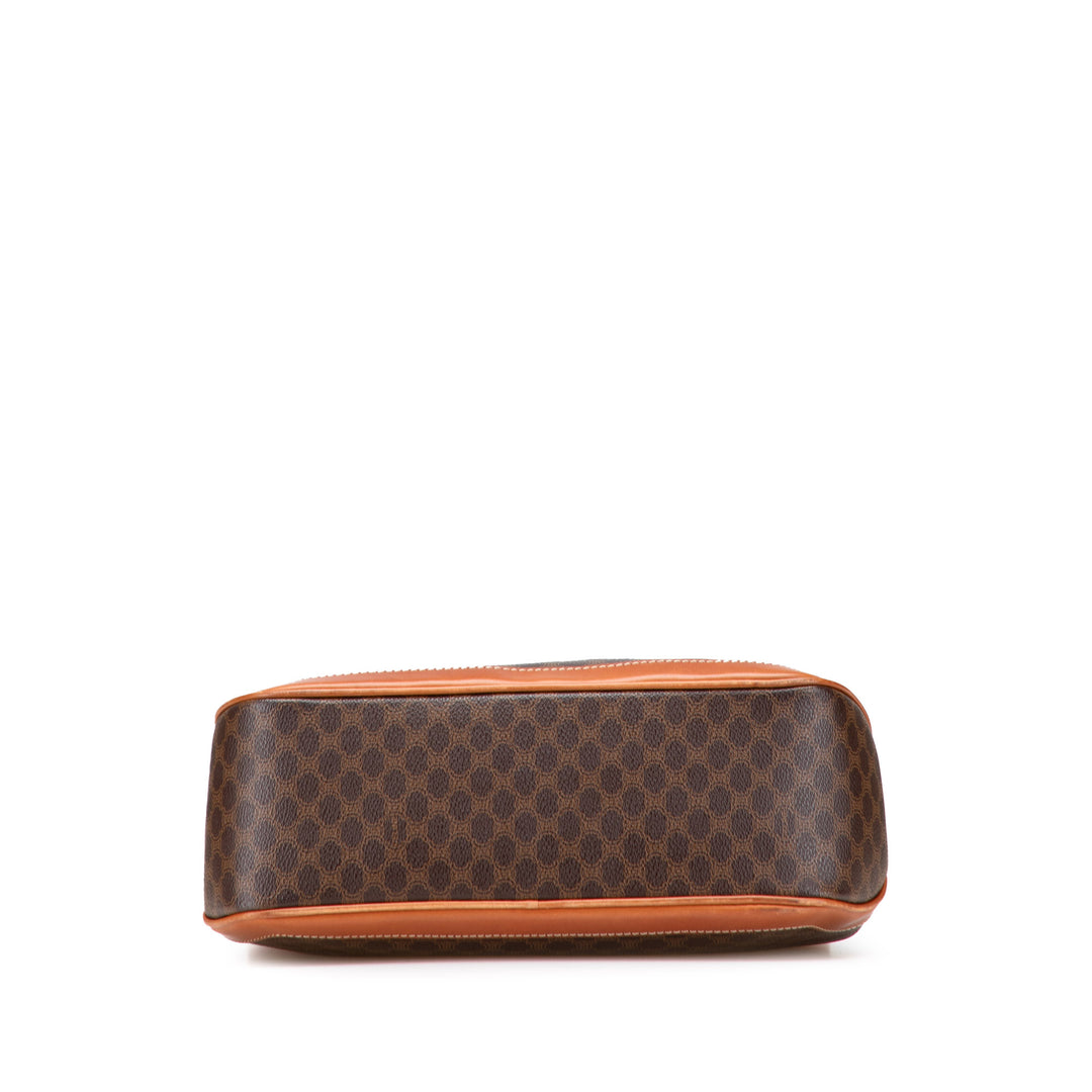 Macadam Coated Canvas Handbag Brown - Gaby Paris
