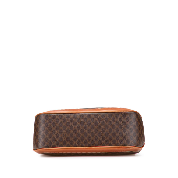 Macadam Coated Canvas Handbag Brown - Gaby Paris