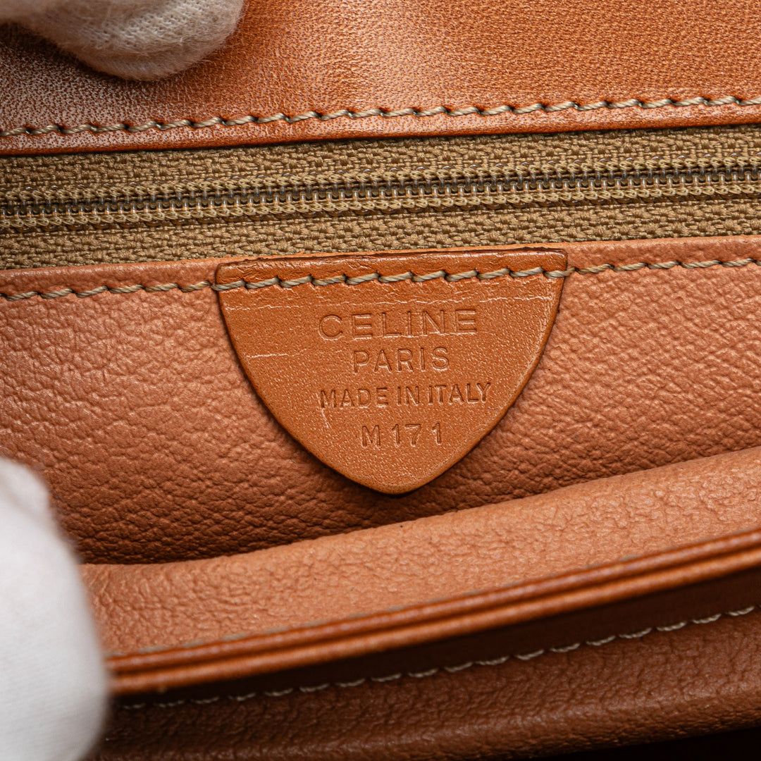 Macadam Coated Canvas Handbag Brown - Gaby Paris