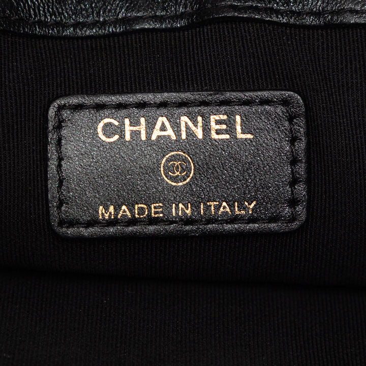 Chanel CC Matelassé Cuir d’agneau Double Zip Sac porté croisé