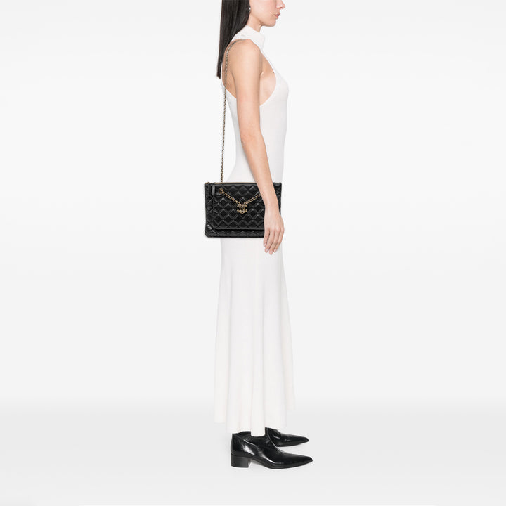 Chanel CC Matelassé Cuir d’agneau Double Zip Sac porté croisé