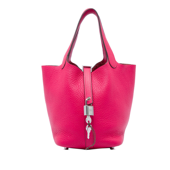 Hermès Sac à main Picotin Lock 18 Clémence Rose – vue principale – GABY PARIS