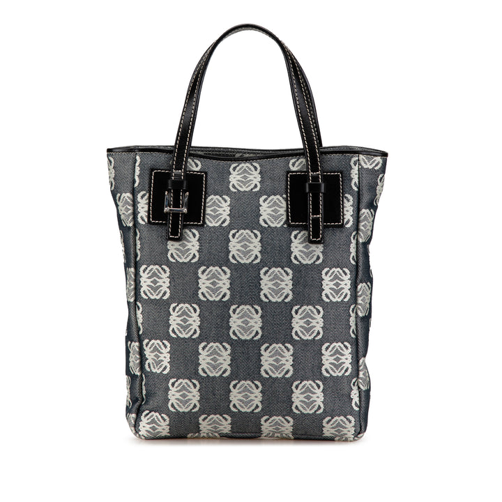 Anagram Canvas Handbag Gray - Gaby Paris